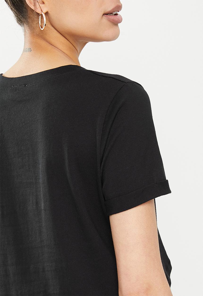 Cotton On - Maternity high low short sleeve top - black