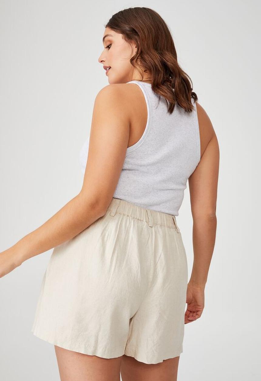 Cotton On - Curve eve short - natural marle