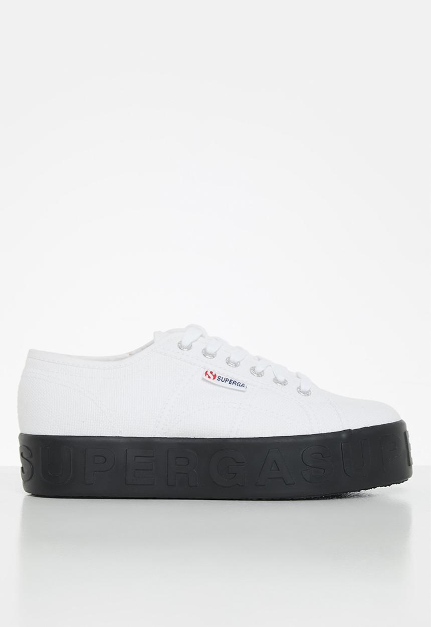 SUPERGA - 2790 3d lettering 3d rubber logo platfrom - white & black