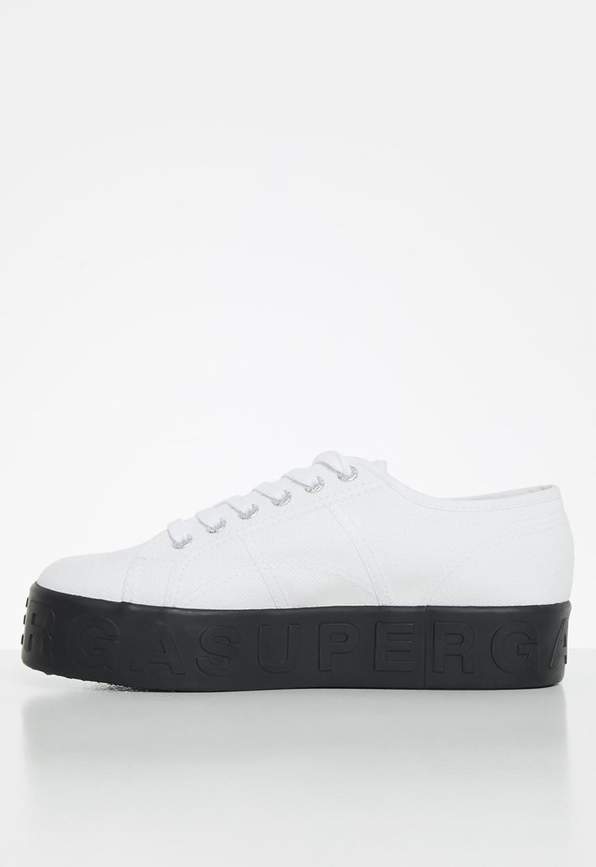 SUPERGA - 2790 3d lettering 3d rubber logo platfrom - white & black
