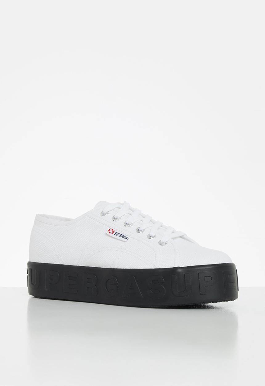 SUPERGA - 2790 3d lettering 3d rubber logo platfrom - white & black