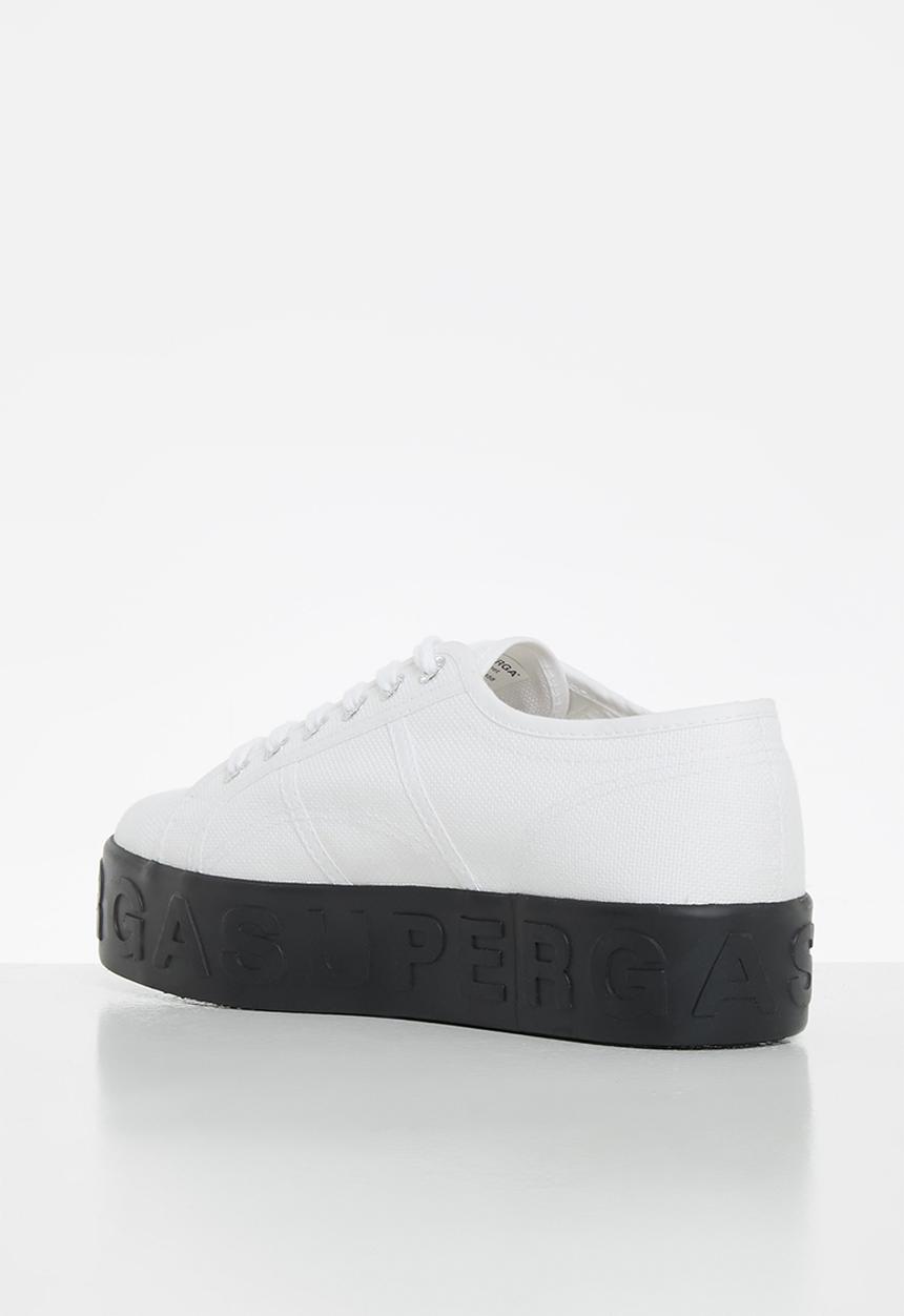 SUPERGA - 2790 3d lettering 3d rubber logo platfrom - white & black