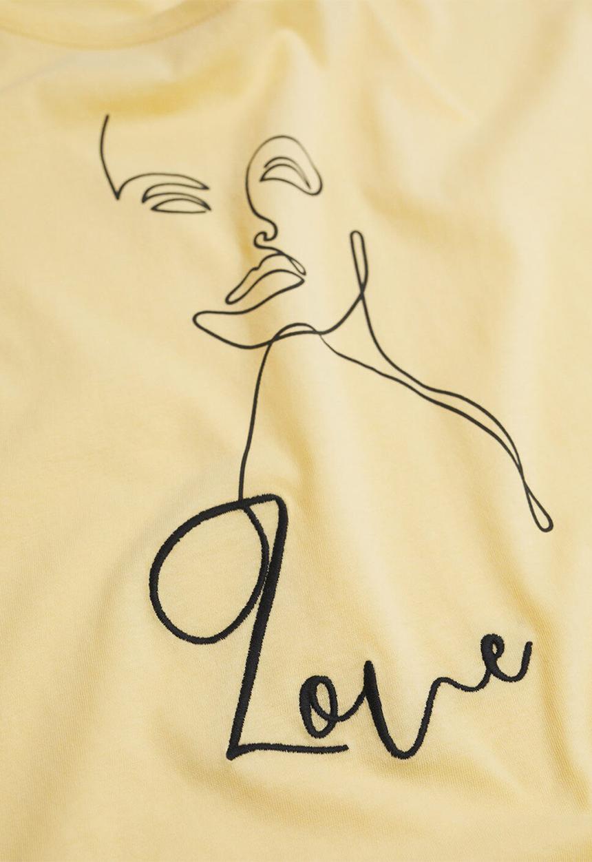 MANGO - Plus T-shirt bisous - yellow