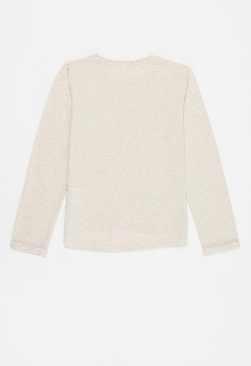 MINOTI - Girls basic fantastic top - oatmeal