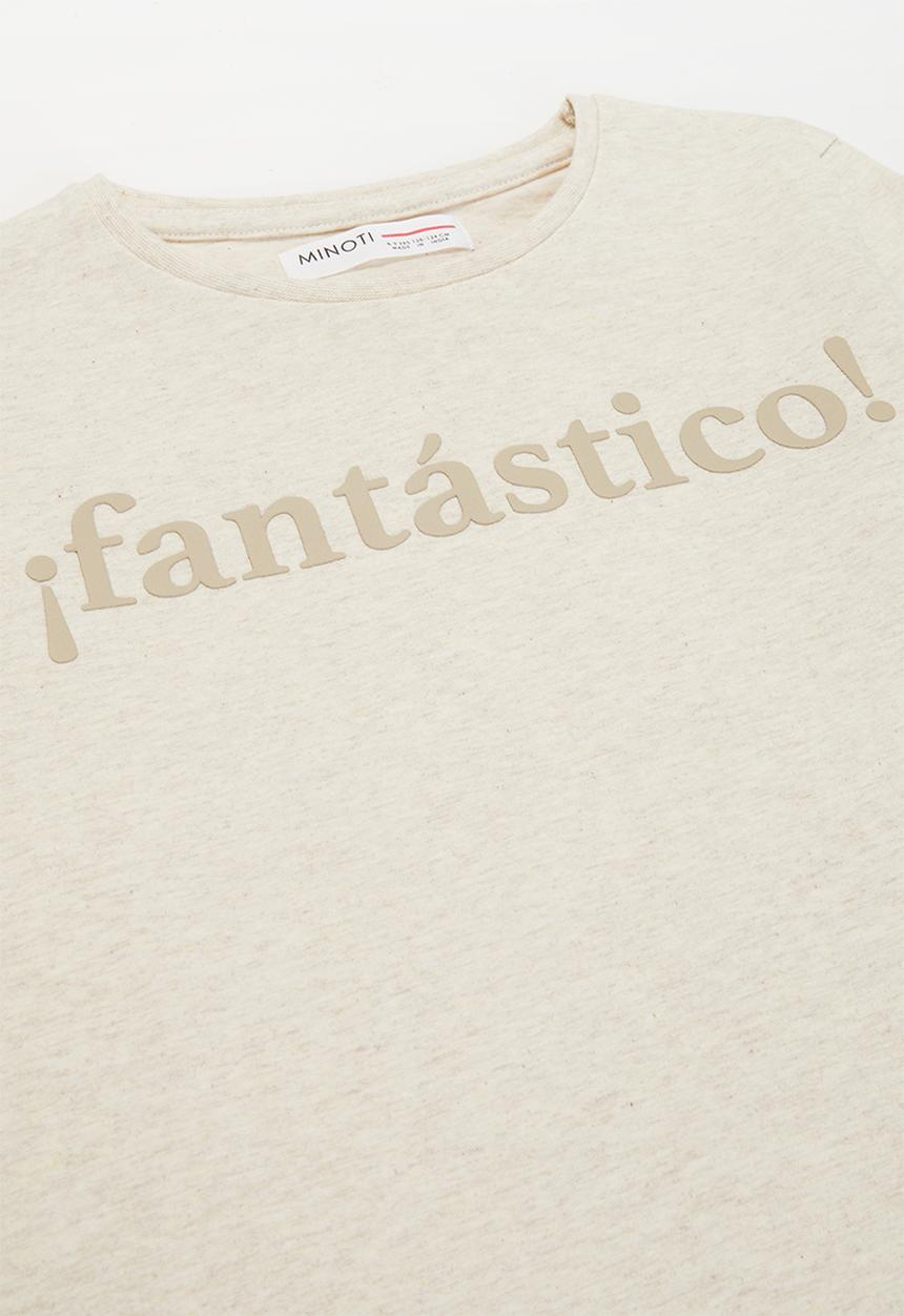 MINOTI - Girls basic fantastic top - oatmeal