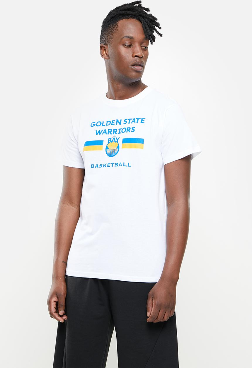 NBA - Golden state straight hem printed T-shirt - white