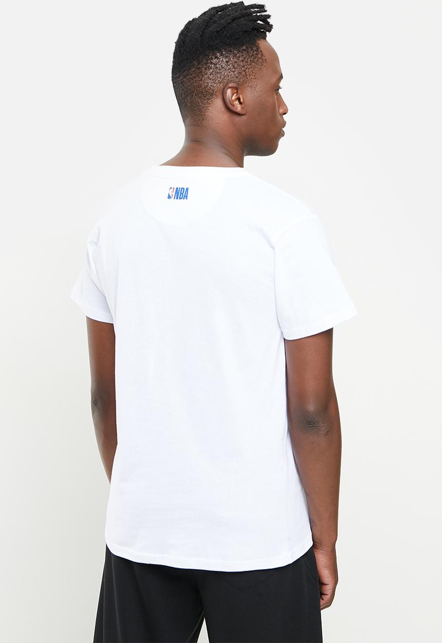 NBA - Golden state straight hem printed T-shirt - white