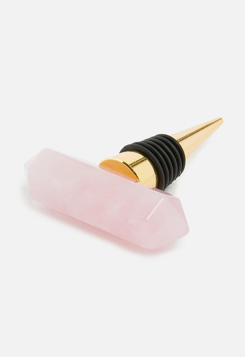 Four One Wine - Anza stylish gemstone wine stopper- rose quartz
