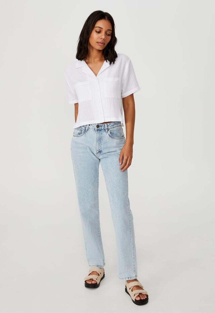 Cotton On - Erika short sleeve shirt - white