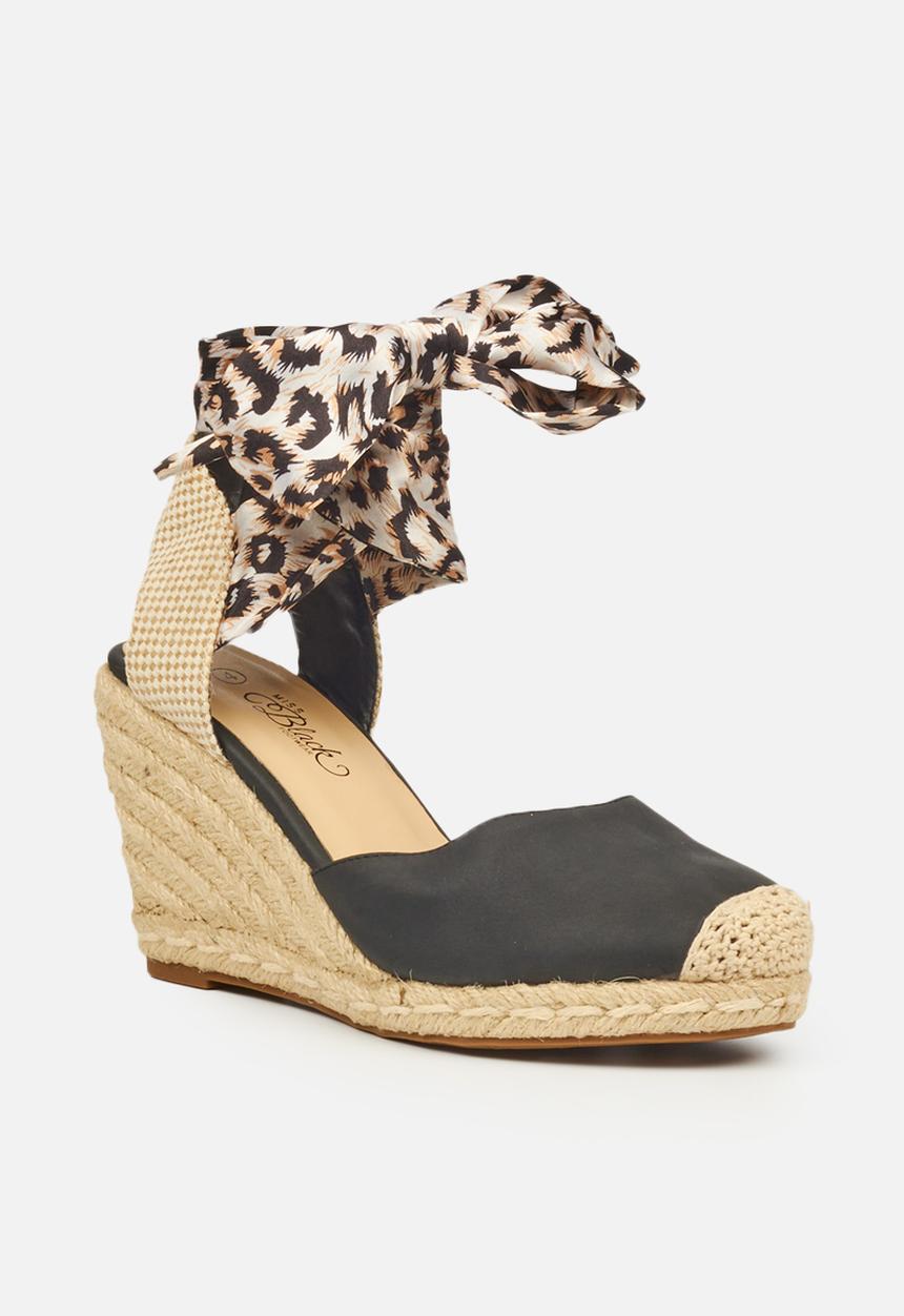 Miss Black - Jojo1 espadrille wedge - black