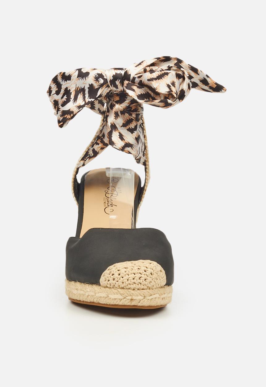 Miss Black - Jojo1 espadrille wedge - black