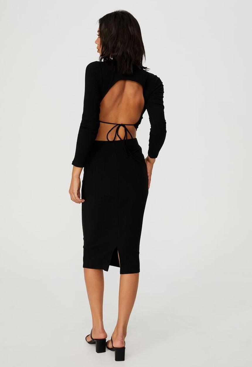 Cotton On - Essential rib tube skirt - black