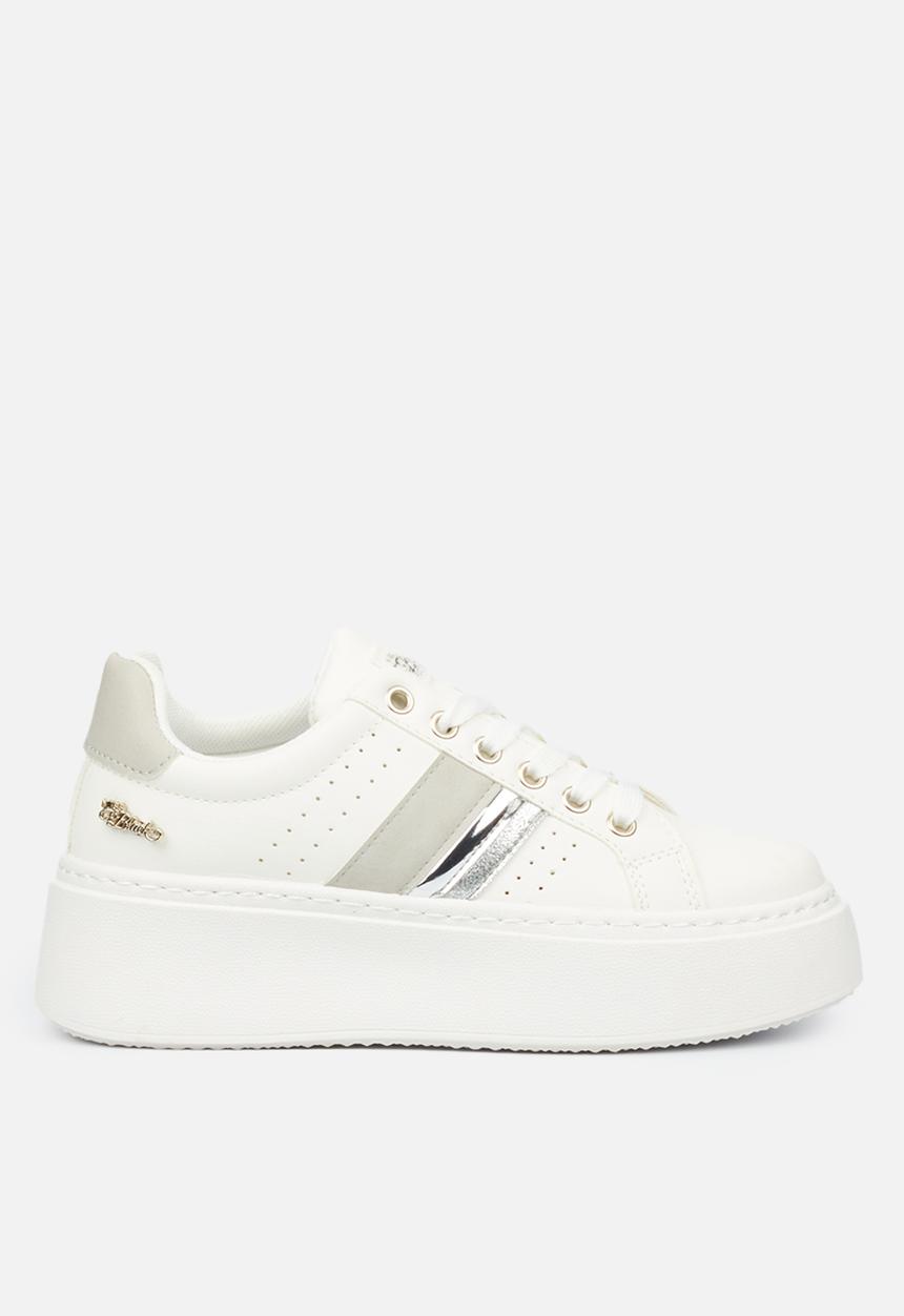 Miss Black - Trio4 flatform sneaker - white