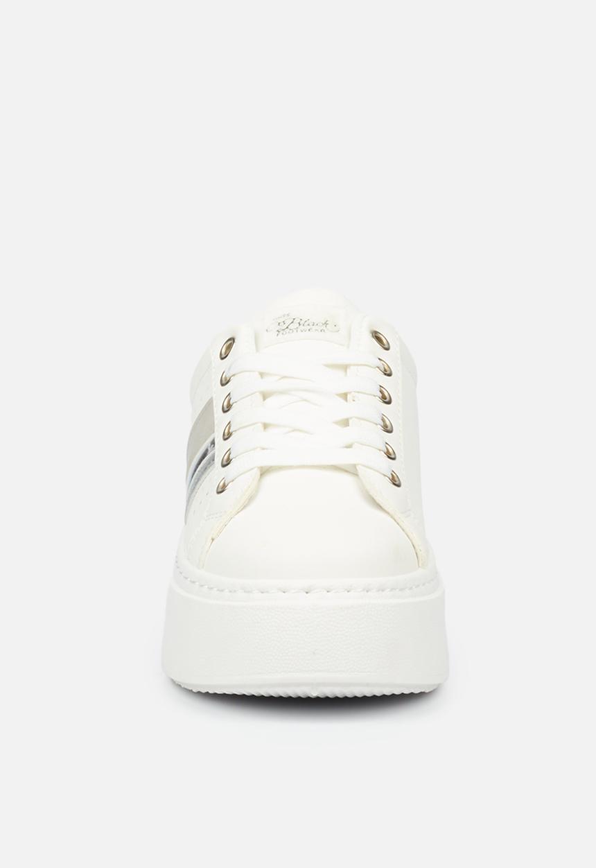 Miss Black - Trio4 flatform sneaker - white