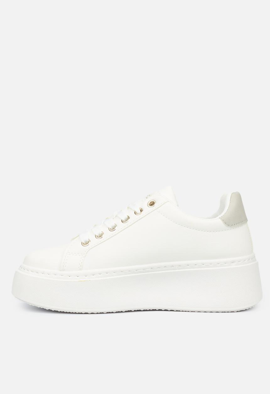Miss Black - Trio4 flatform sneaker - white