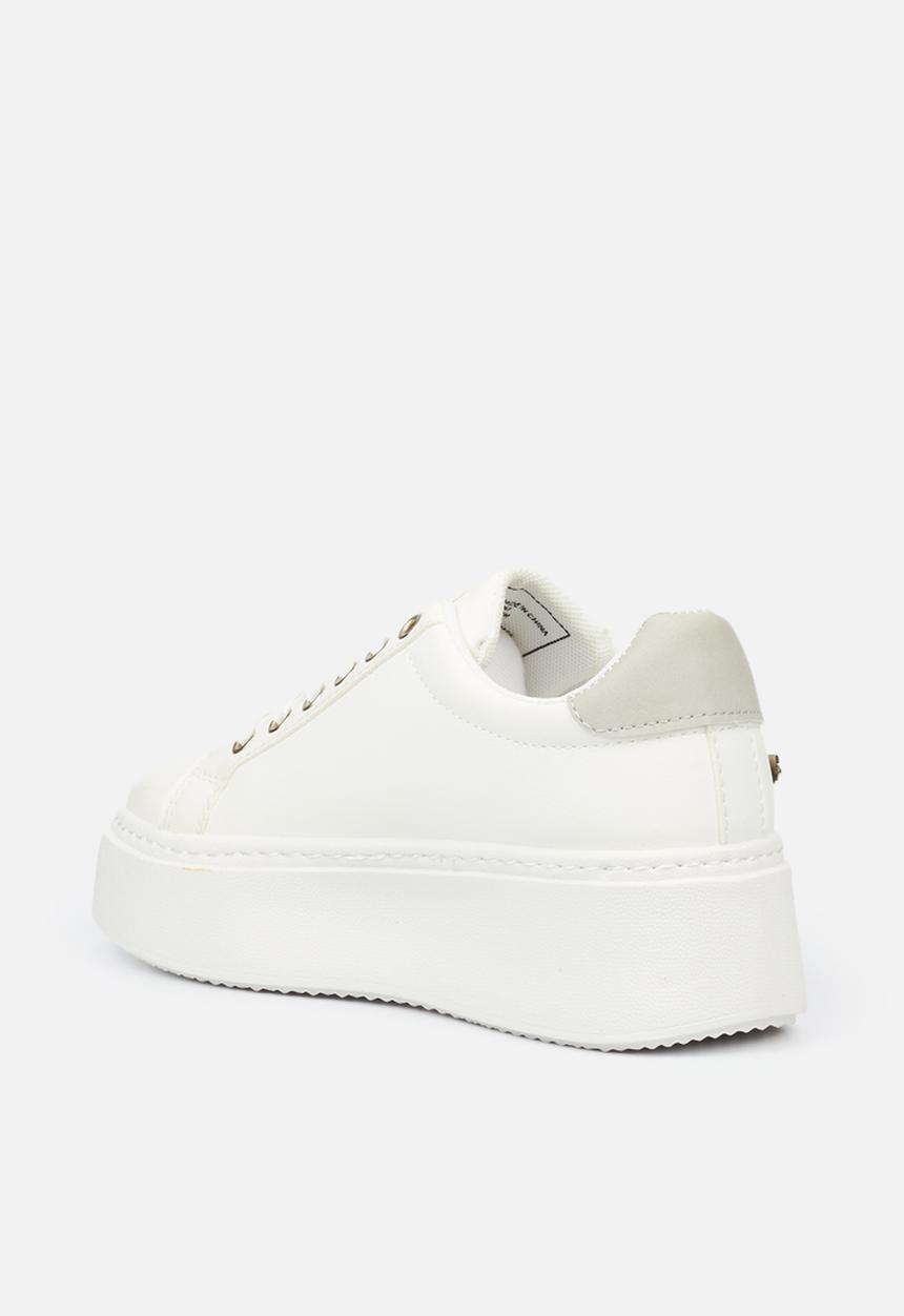 Miss Black - Trio4 flatform sneaker - white