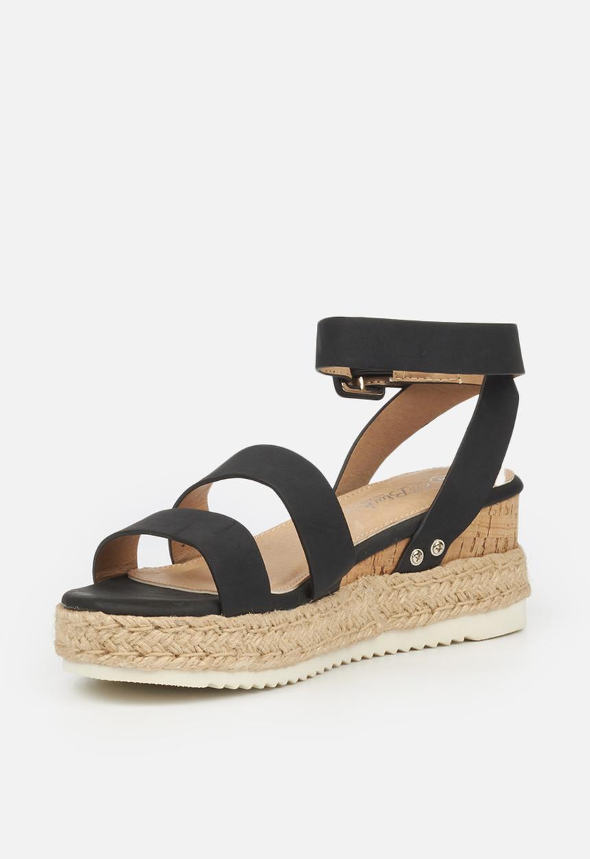 Miss Black - Steffi espadrille wedge - black