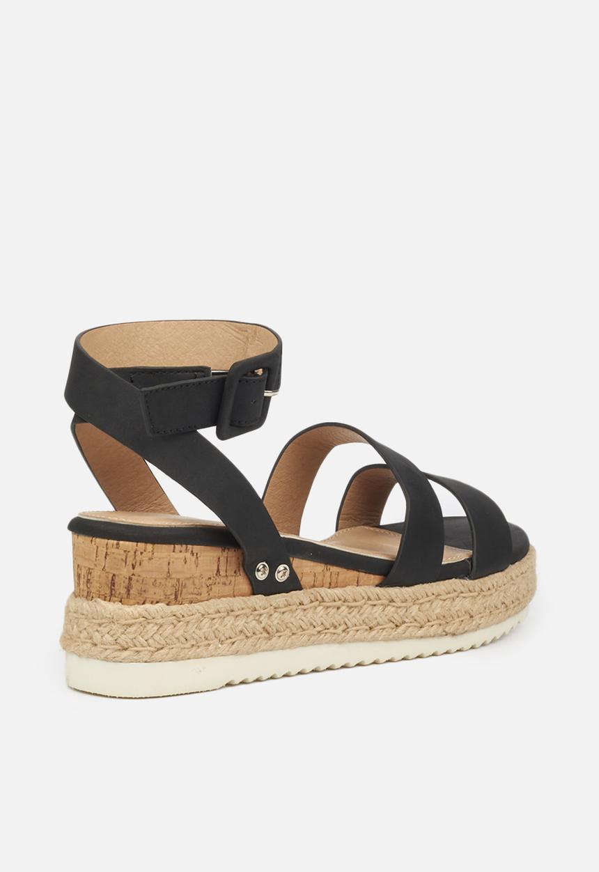 Miss Black - Steffi espadrille wedge - black