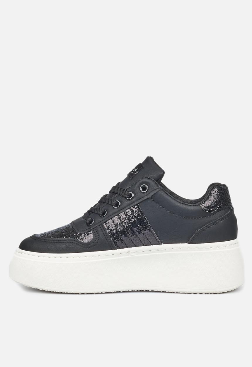 Miss Black - Trio1 flatform sneaker - black