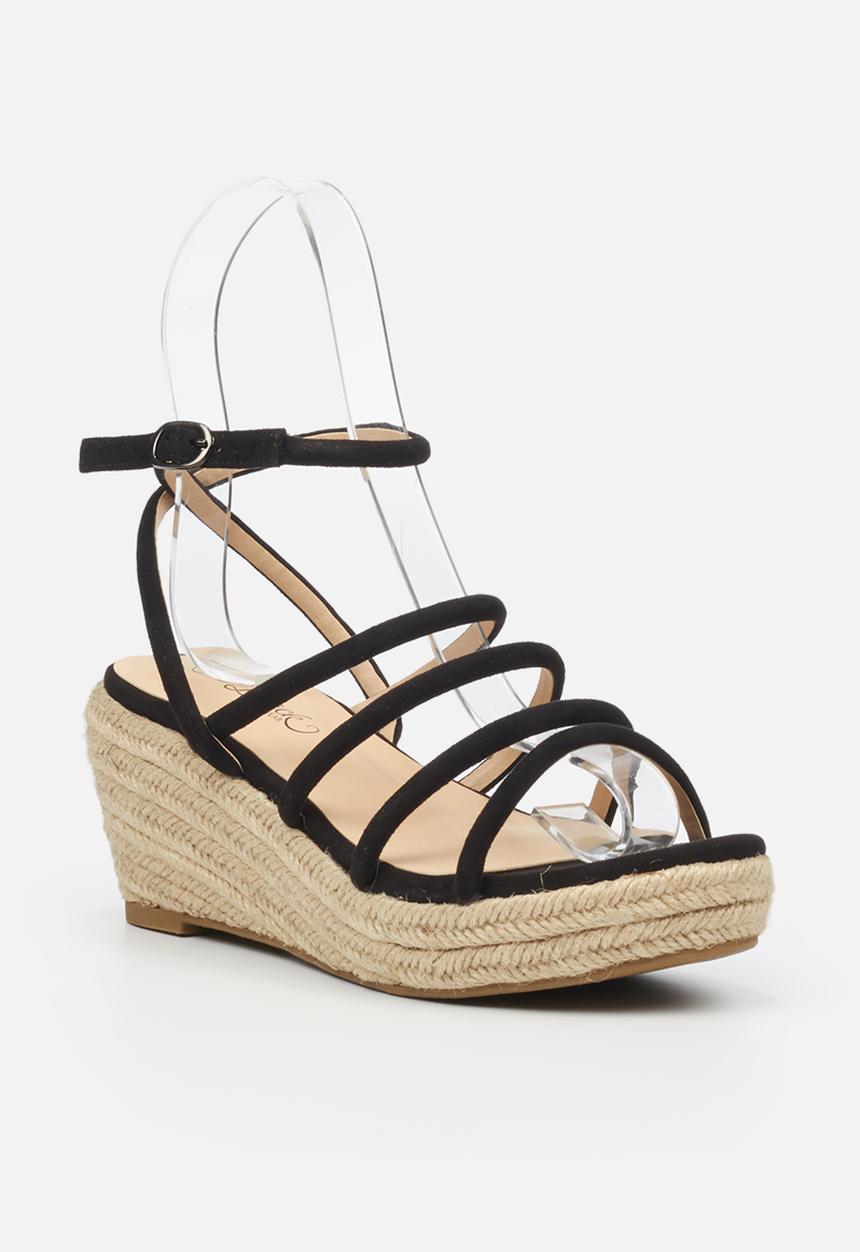 Miss Black - Naples1 espadrille wedge - black