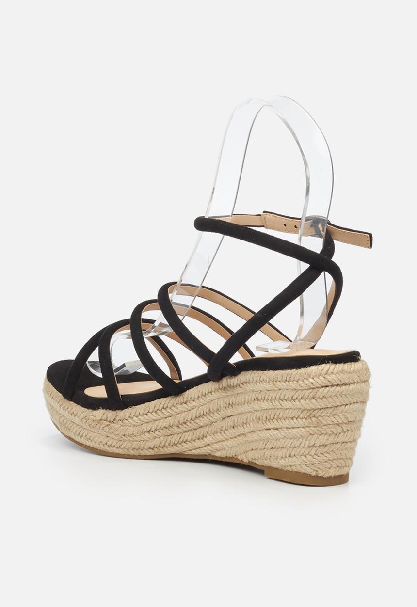 Miss Black - Naples1 espadrille wedge - black