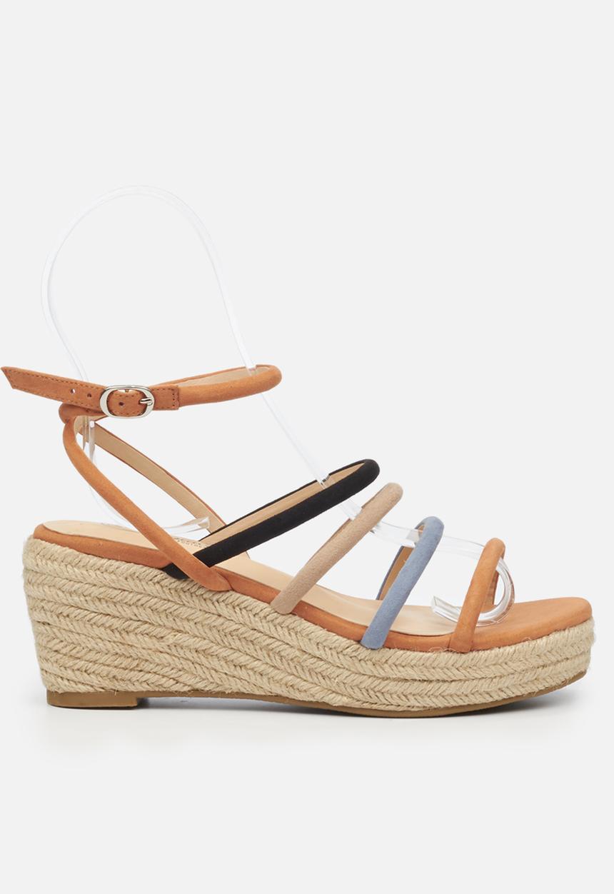 Miss Black - Naples1 espadrille wedge - orange 