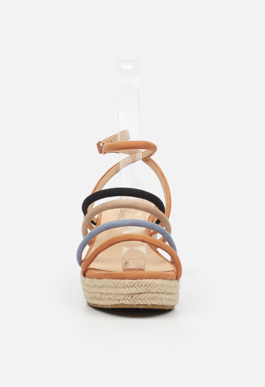 Miss Black - Naples1 espadrille wedge - orange 