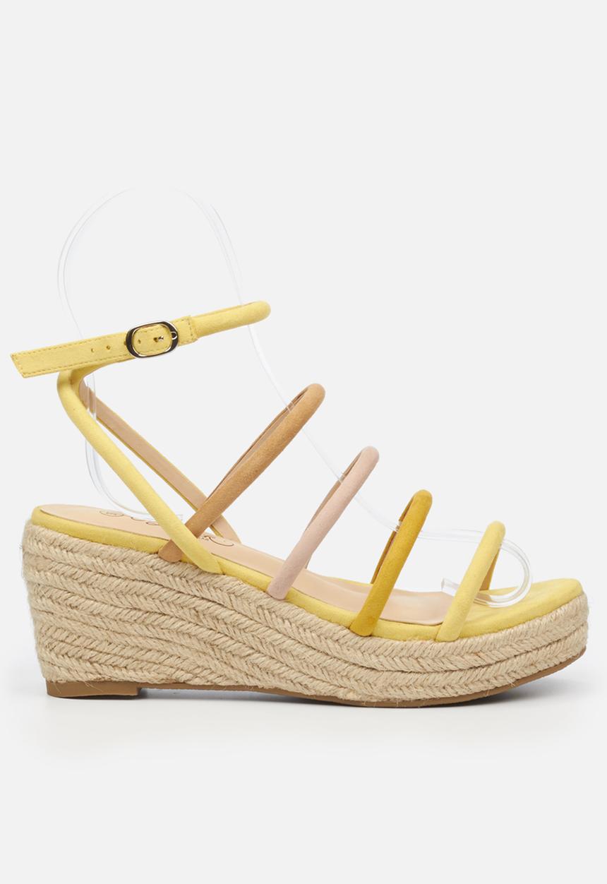 Miss Black - Naples1 espadrille wedge - yellow