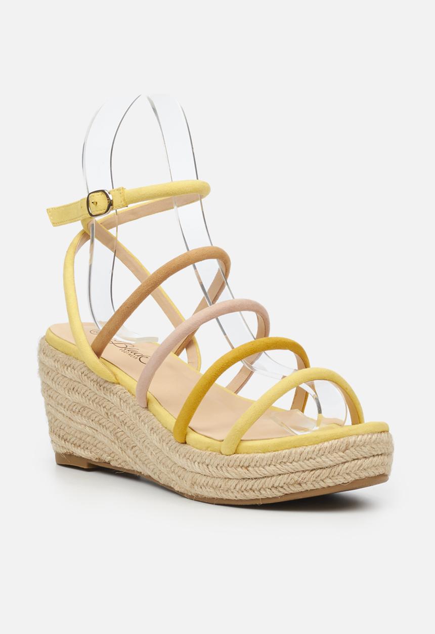 Miss Black - Naples1 espadrille wedge - yellow