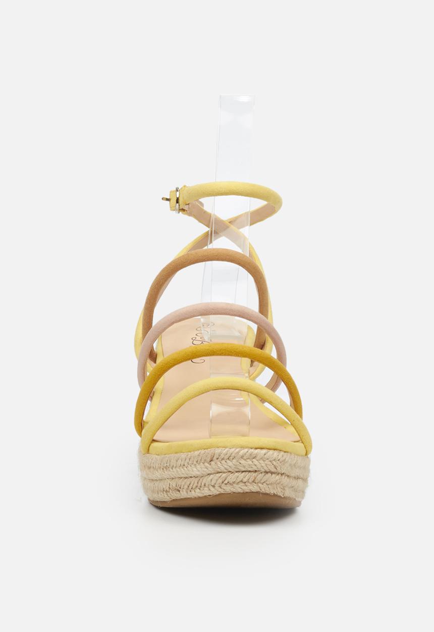 Miss Black - Naples1 espadrille wedge - yellow