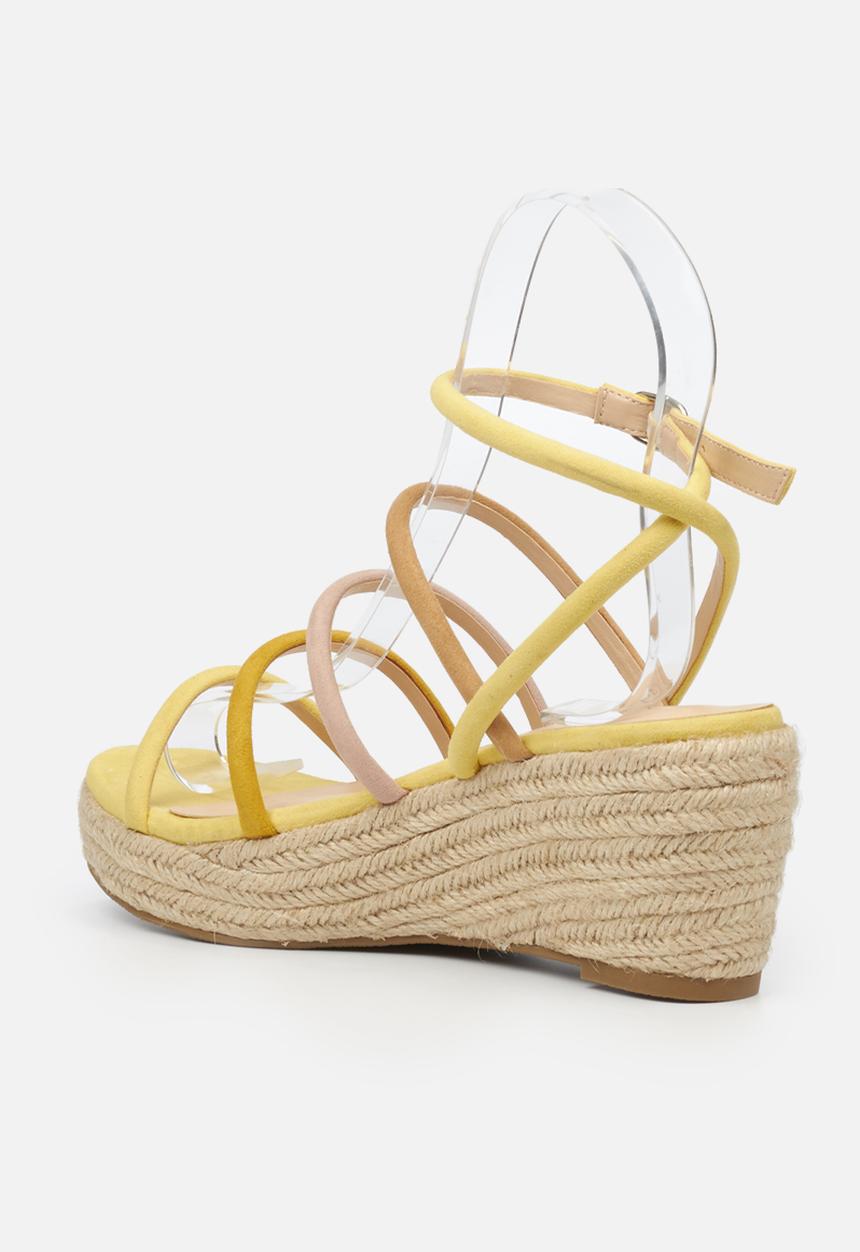 Miss Black - Naples1 espadrille wedge - yellow