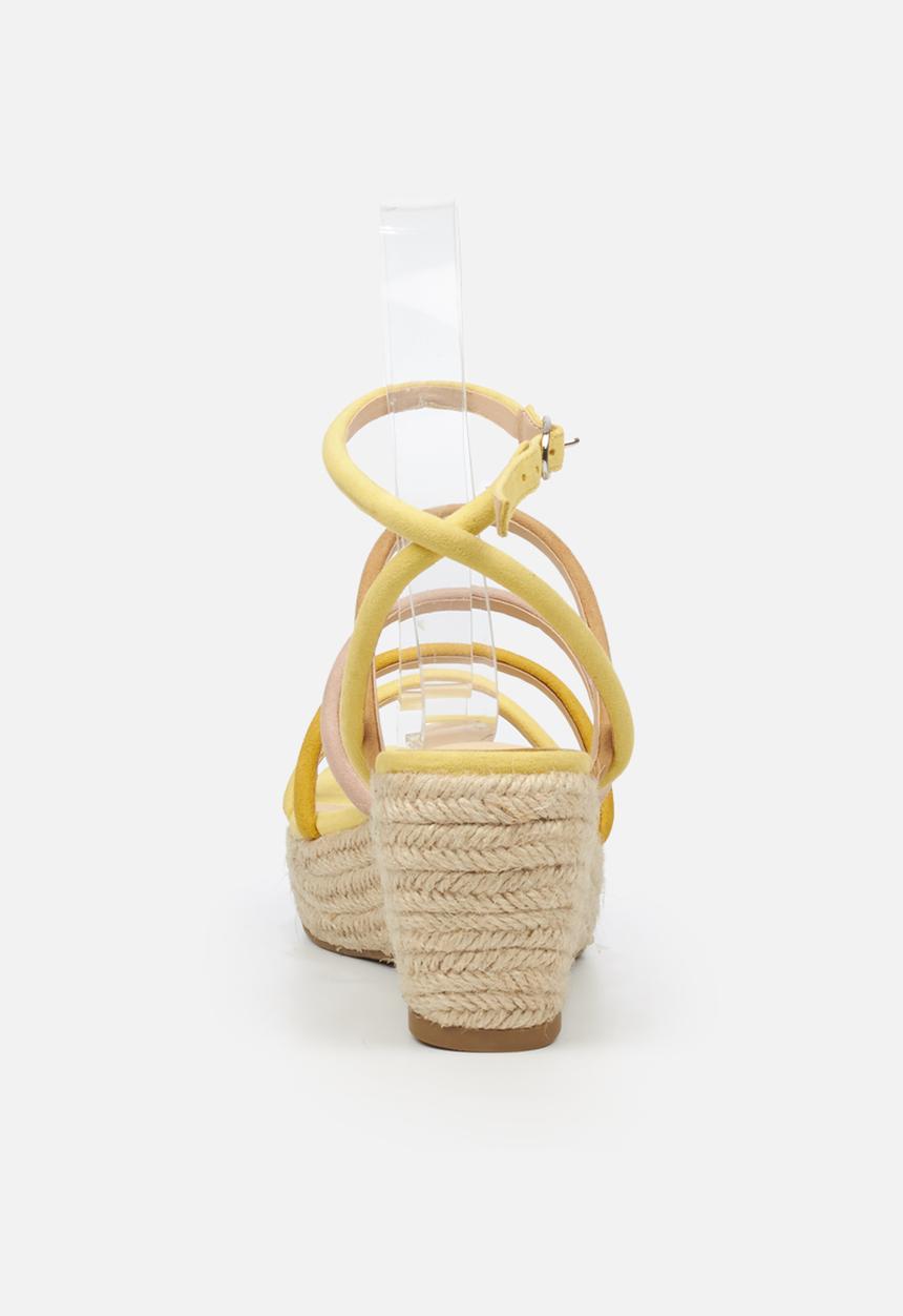 Miss Black - Naples1 espadrille wedge - yellow