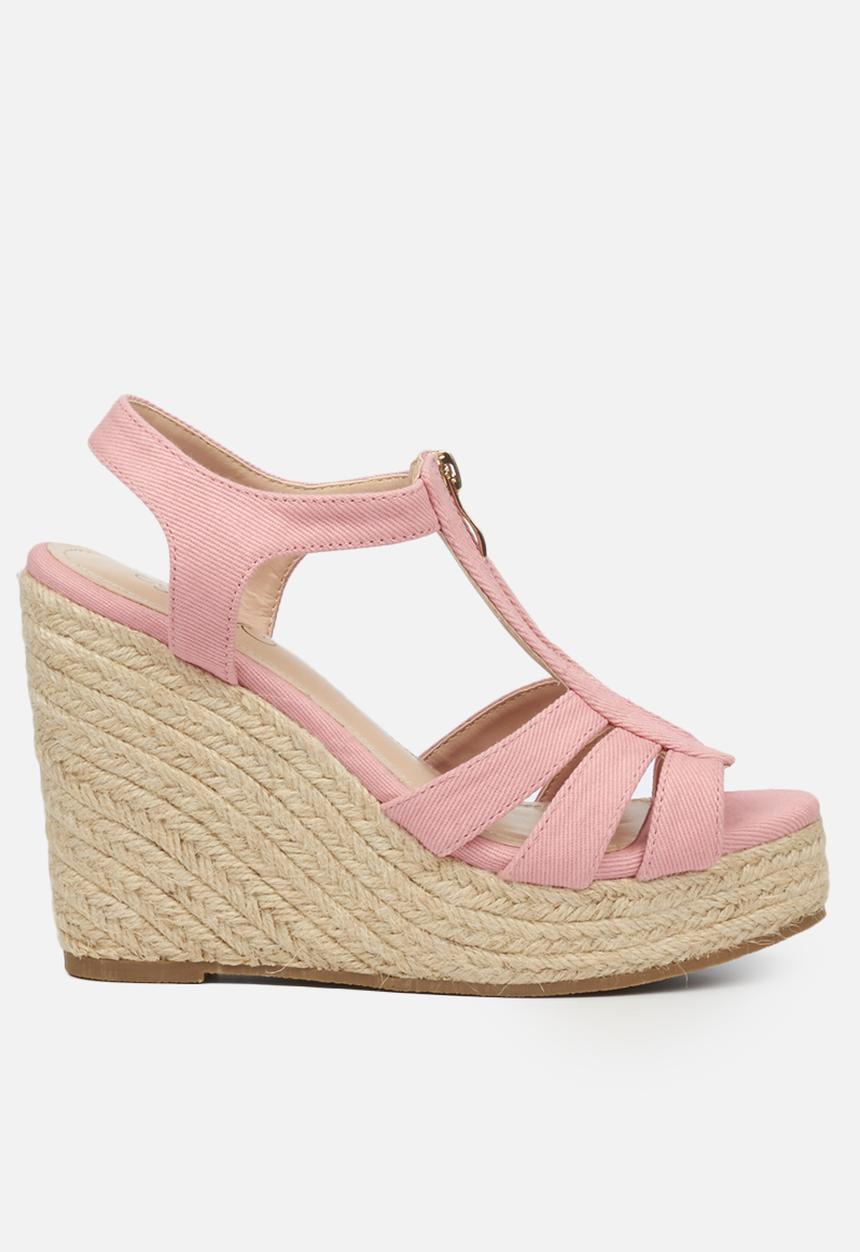Miss Black - Threat2 espadrille wedge - pink