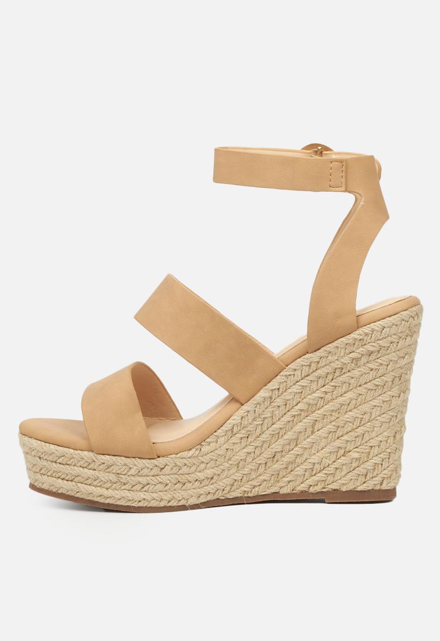 Miss Black - Threat1 espadrille wedge - neutral