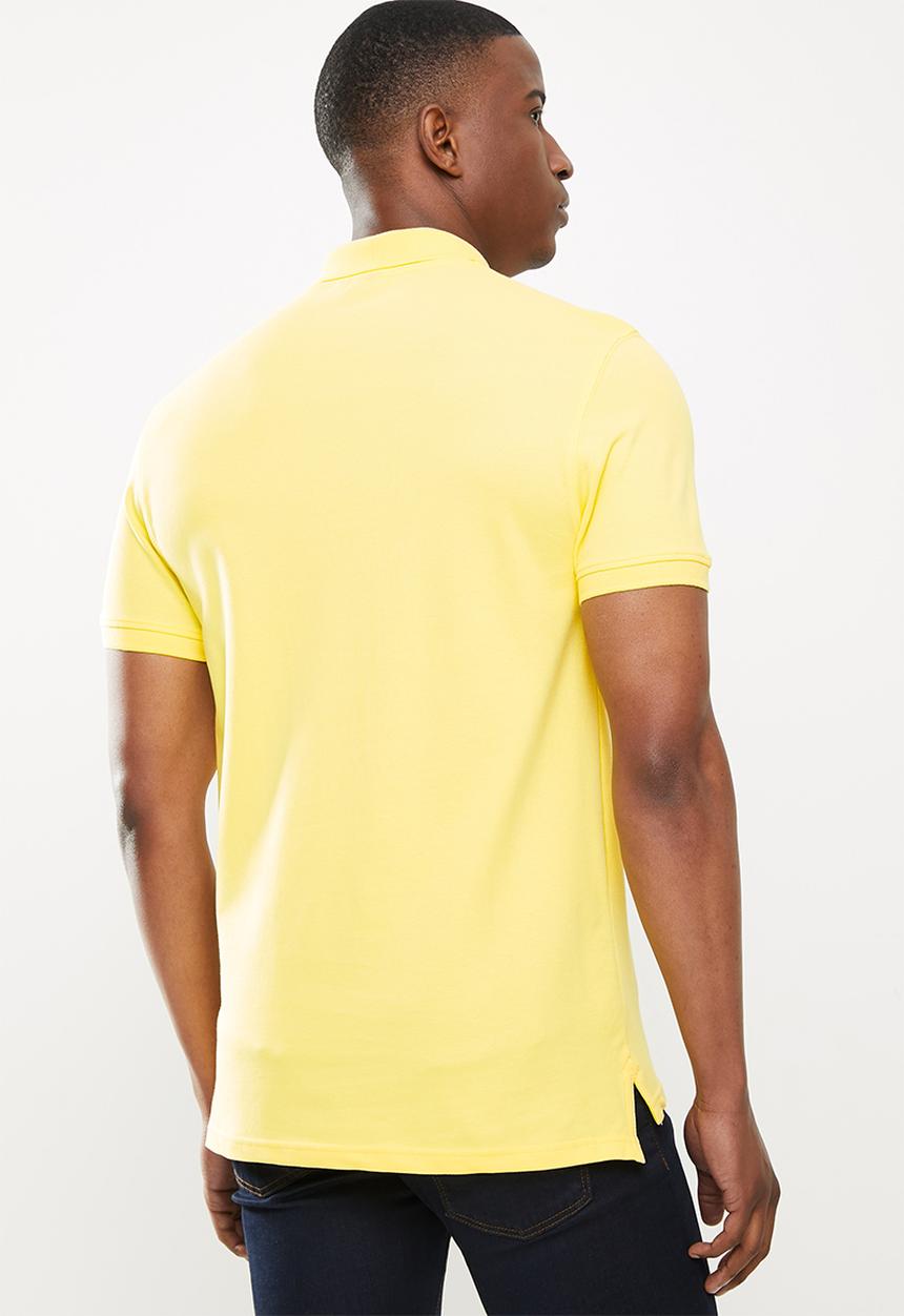 POLO - Carter pique short sleeve golfer - yellow