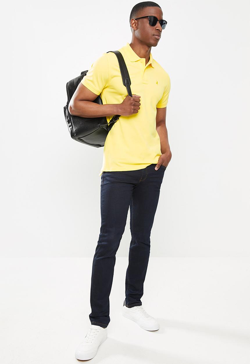 POLO - Carter pique short sleeve golfer - yellow