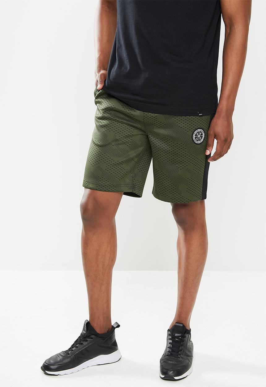 S.P.C.C - Koban regular fit elasticated shorts - green