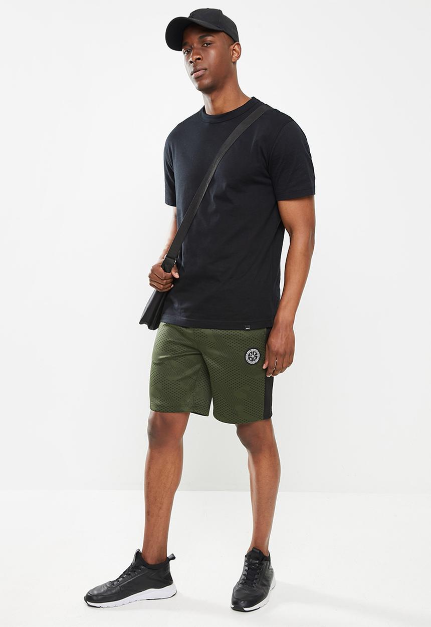 S.P.C.C - Koban regular fit elasticated shorts - green