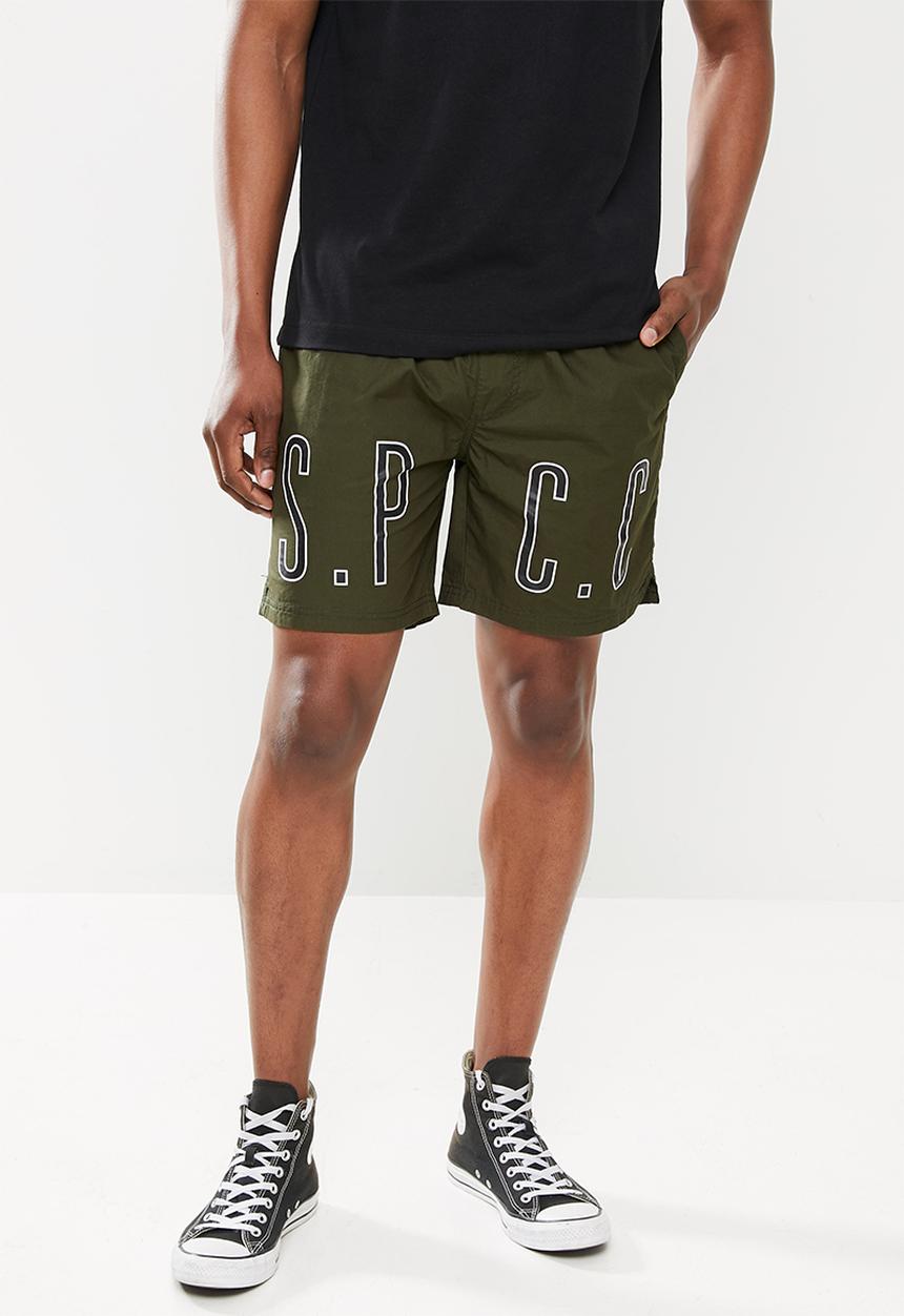 S.P.C.C - Madsen regular fit elasticated shorts - green