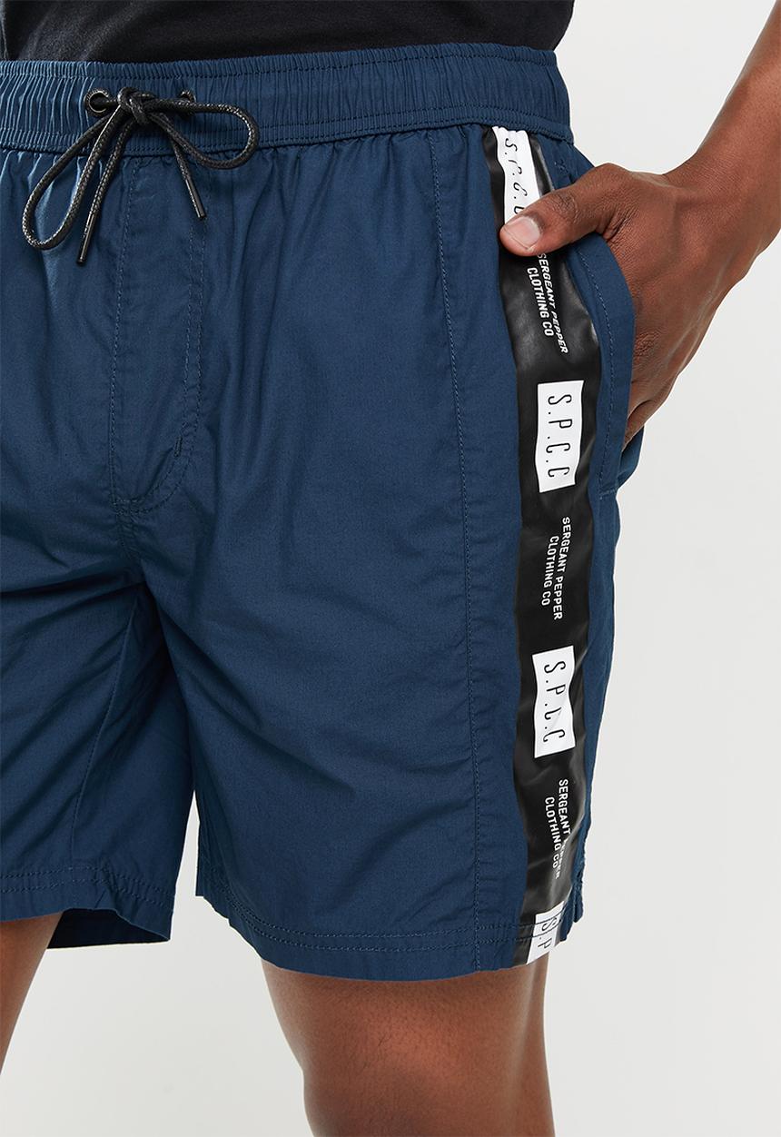 S.P.C.C - Brule regular fit elasticated shorts - blue