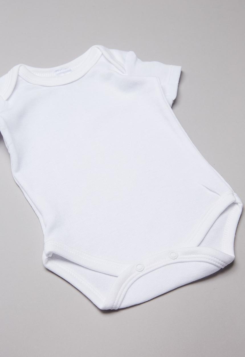 Superbalist - Baby 5 pack short sleeve vest - white