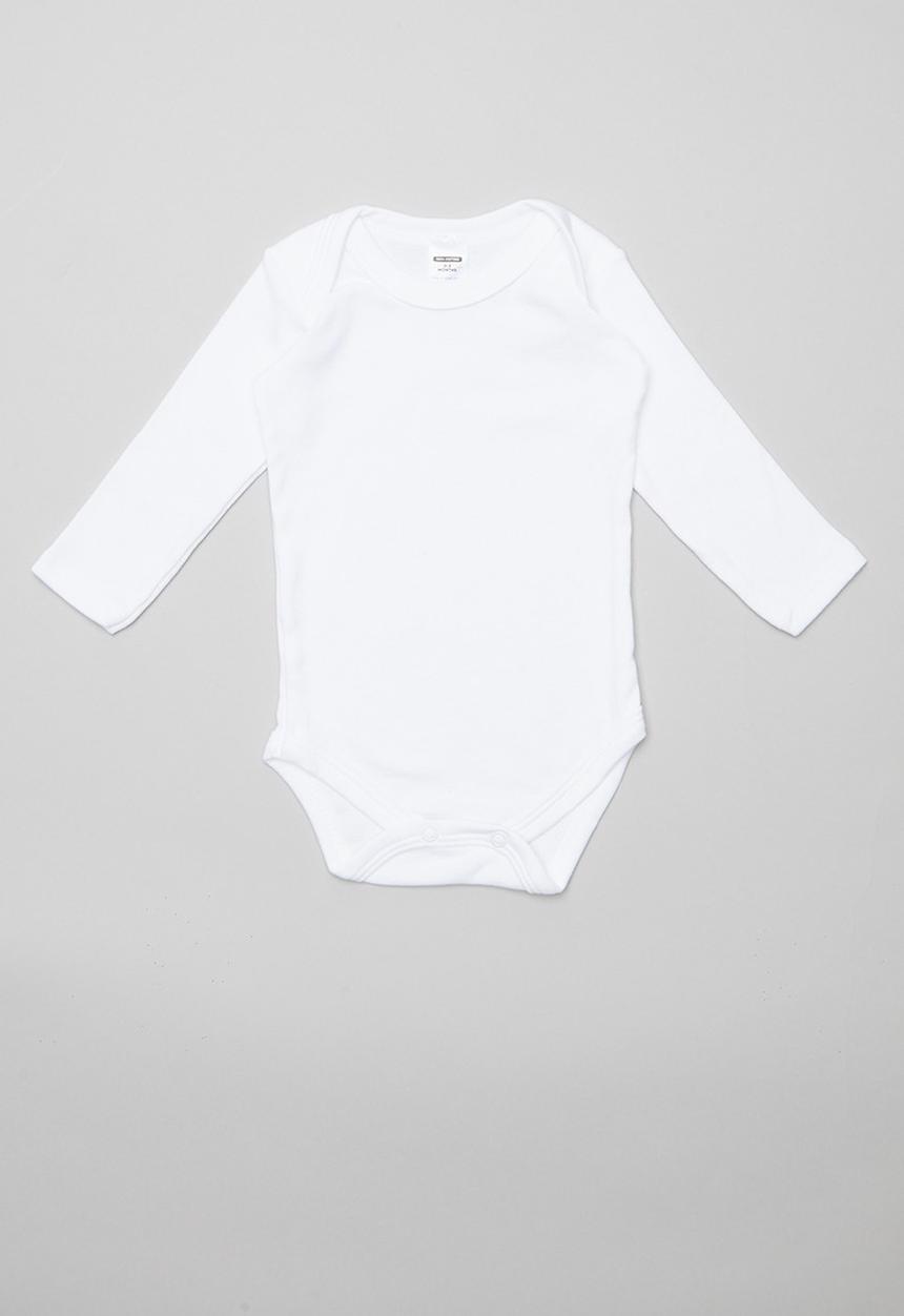 Pop Candy - Baby 5 pack long sleeve vest - white