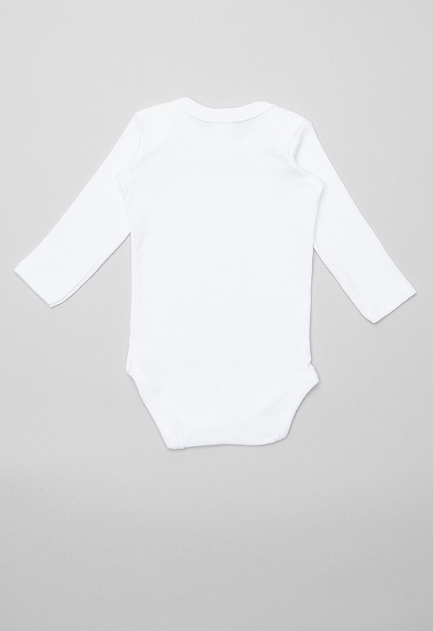 Pop Candy - Baby 5 pack long sleeve vest - white