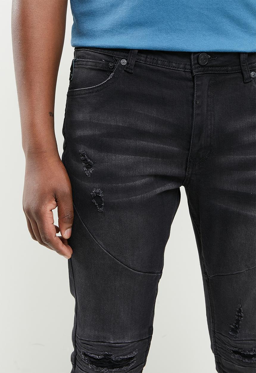 S.P.C.C - Apex trench fit super skinny jeans - black