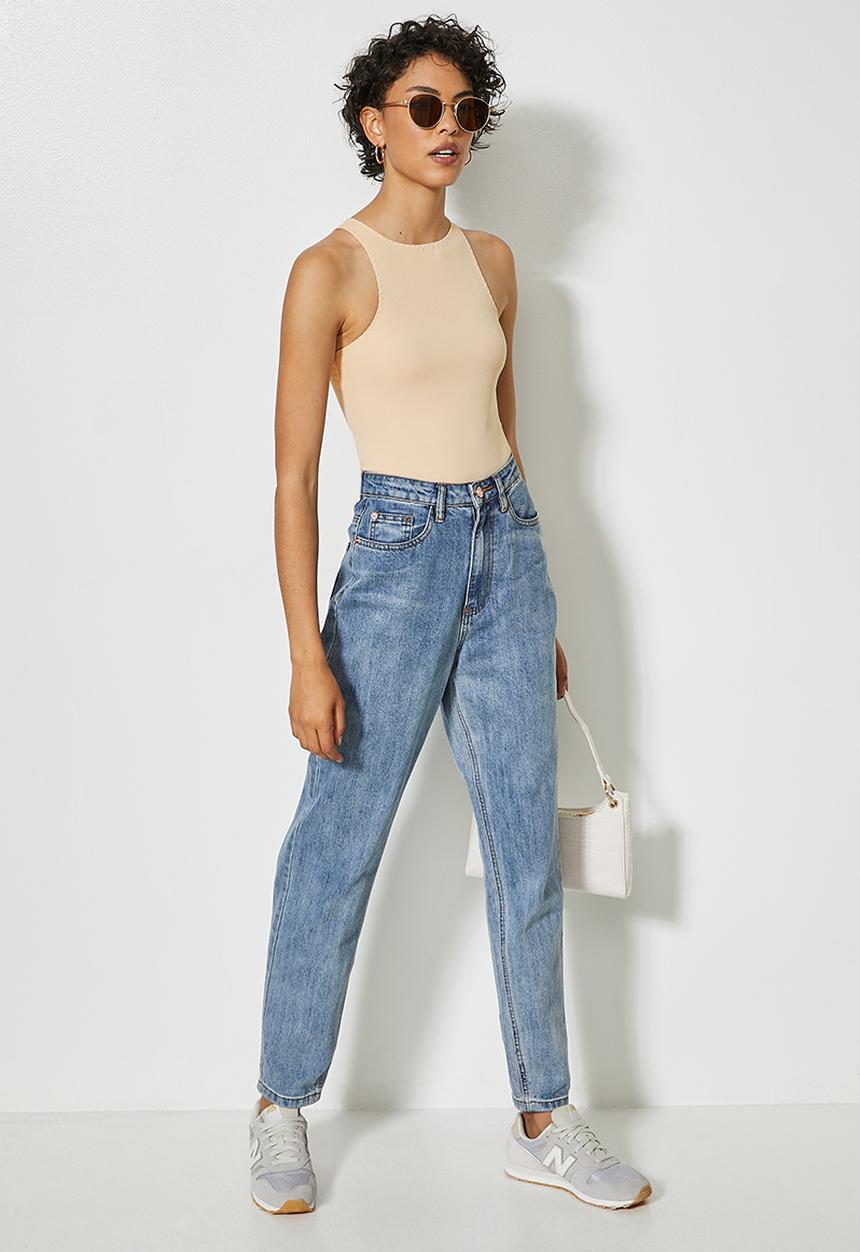 Superbalist - Crepe cutaway knit top - stone