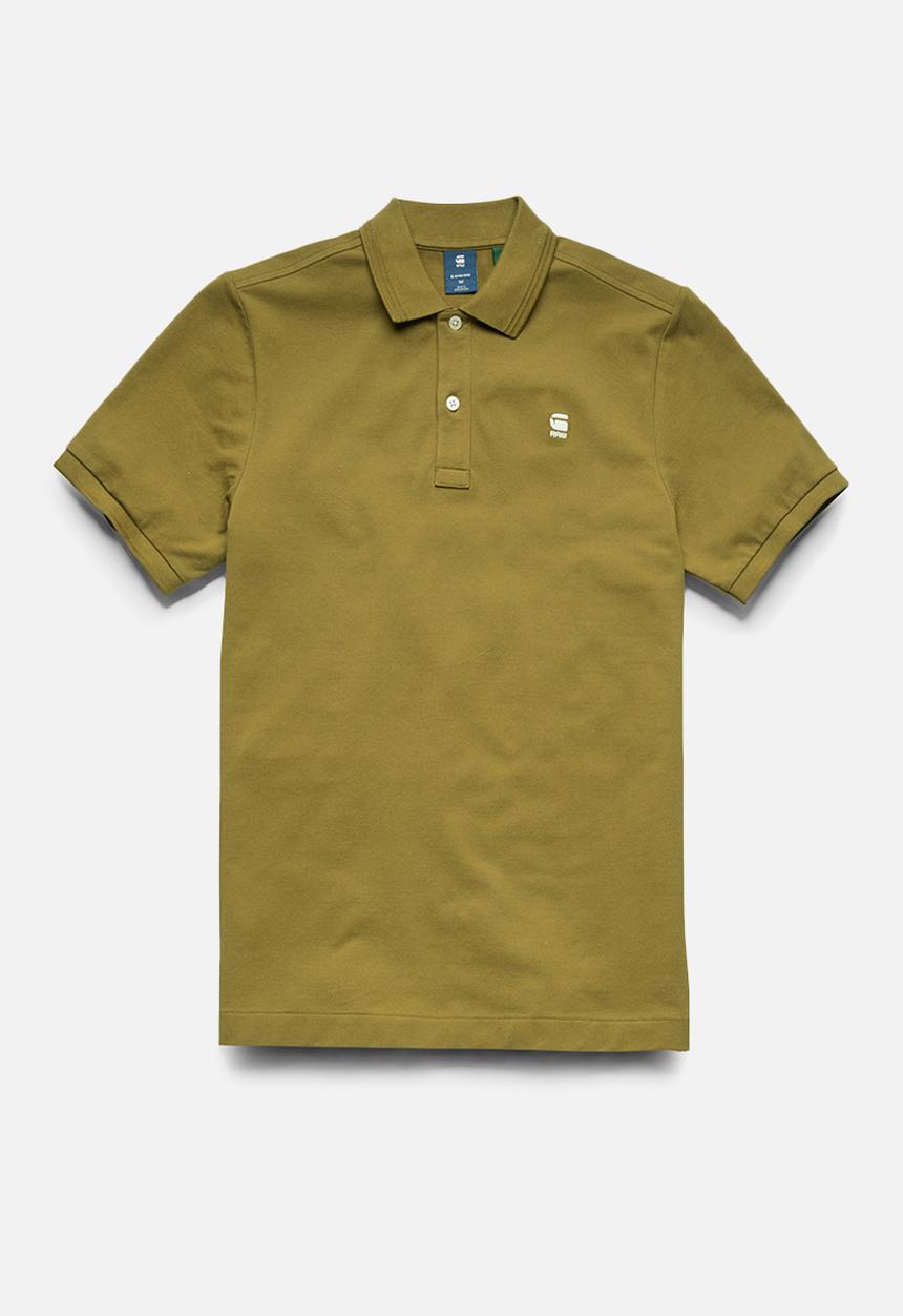 G-STAR - Dunda slim polo short sleeve - light antic green