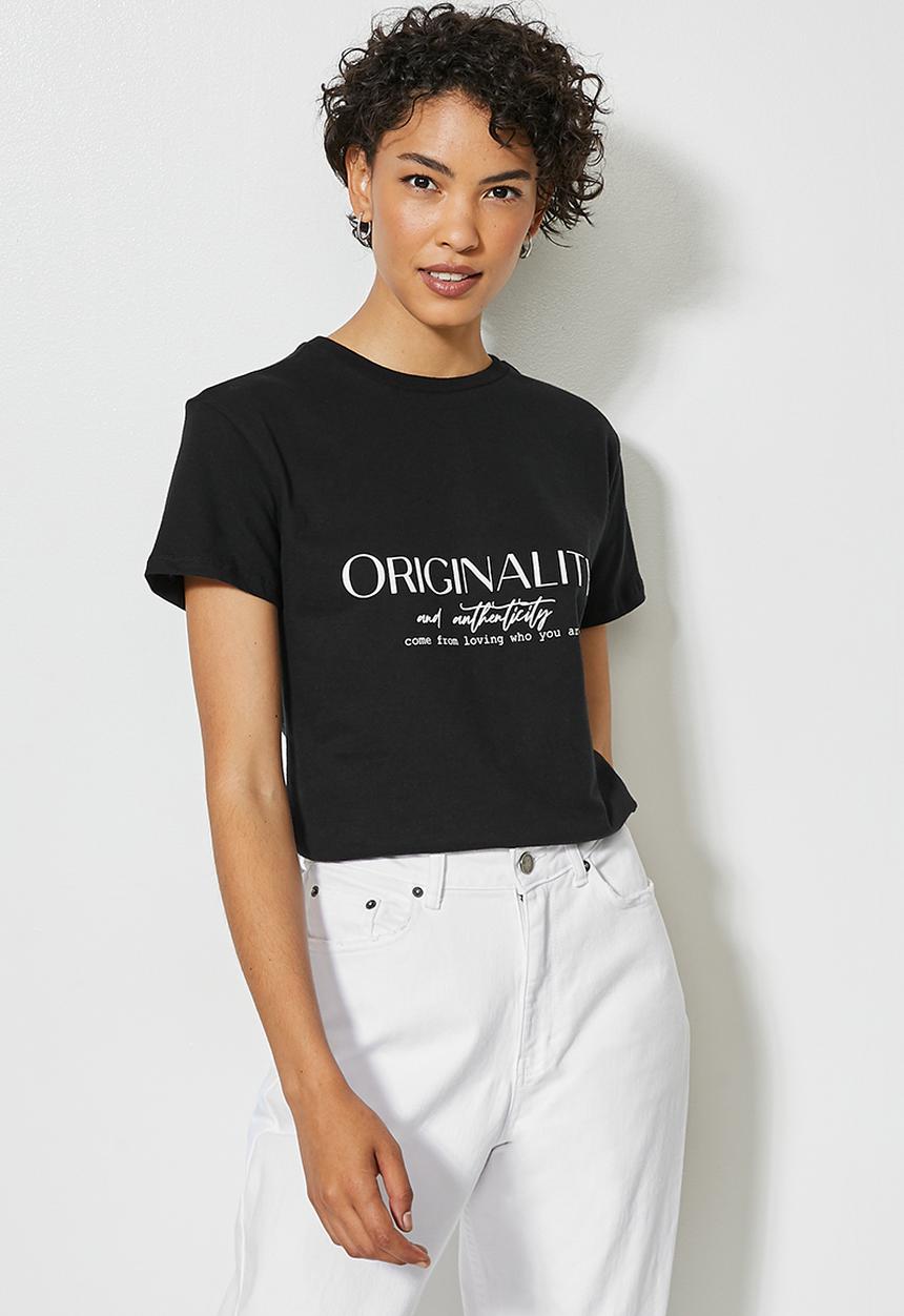Superbalist - Originality slogan tee - black