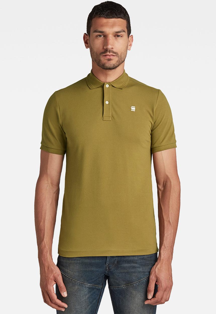 G-STAR - Dunda slim polo short sleeve - light antic green