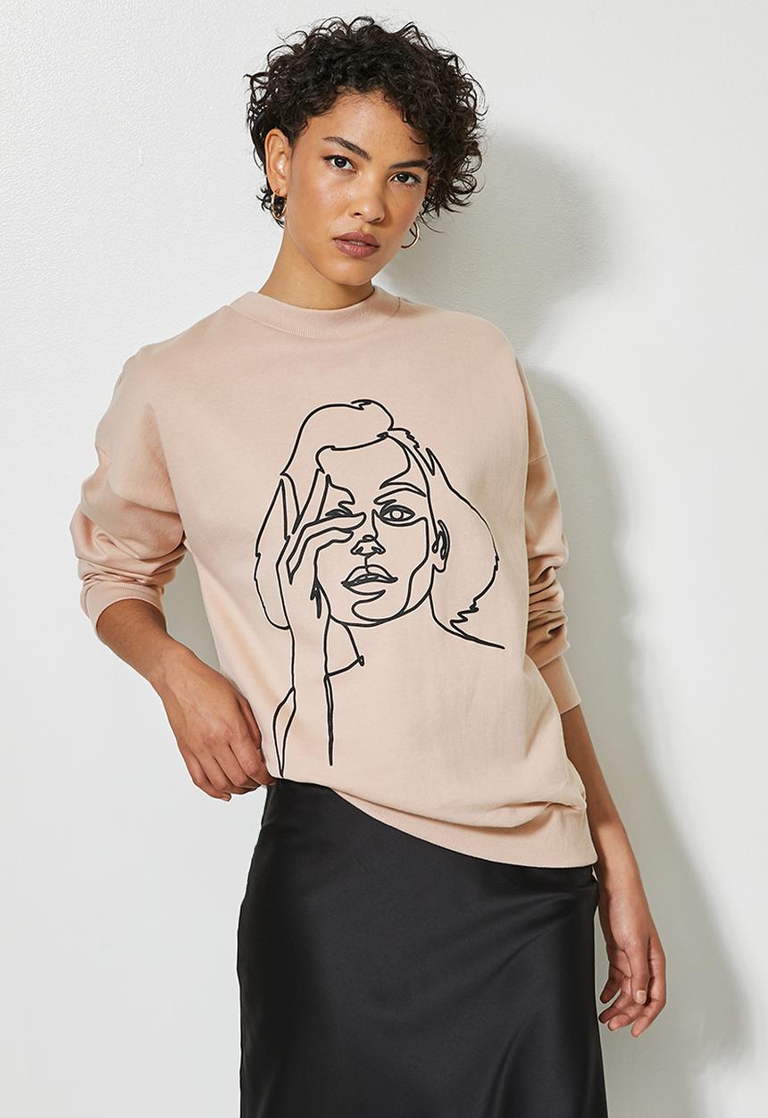 Superbalist - Graphic crew neck sweat - neutral