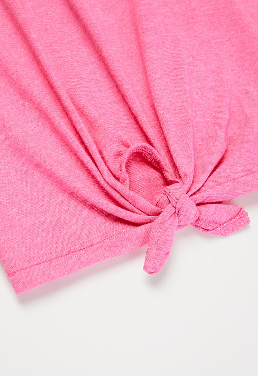 MINOTI - Girls basic smiles top - pink